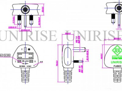 英国BS1363电源线UE-324 ISOD图2